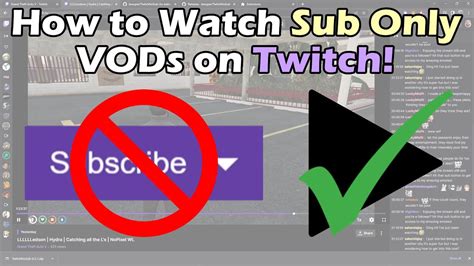 watch sub only twitch vods